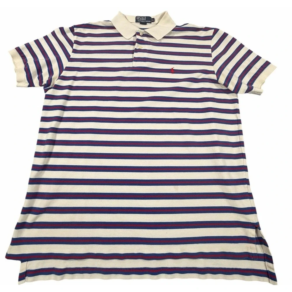 Polo Ralph Lauren Men's XL Striped Polo Shirt  100% Cotton